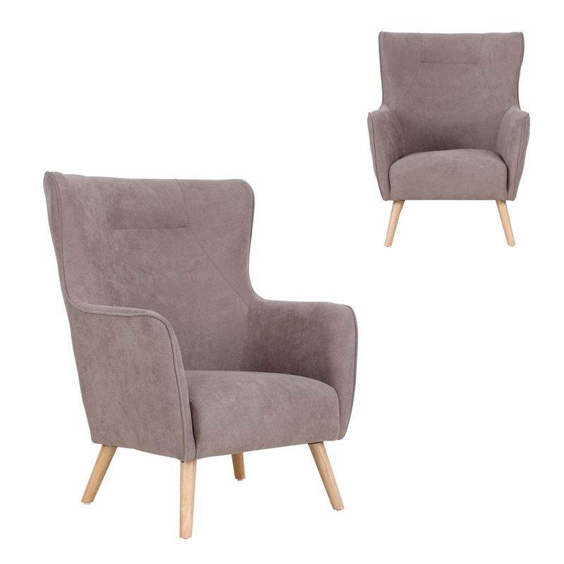 Фотьойл, Dalia, Кафяв, Текстил, 77x83x102см.