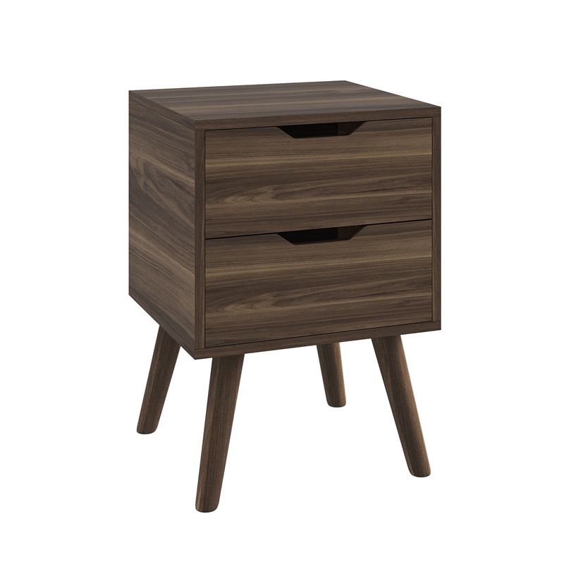 Нощно шкафче, ALINA, Орех, Мдф, 29х29х44см.