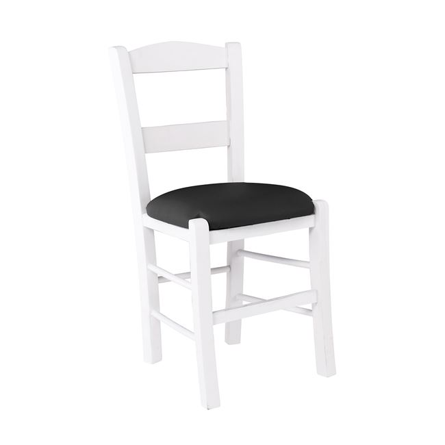 Стол, SYROS, Бял, Дърво, 41х45х88см.