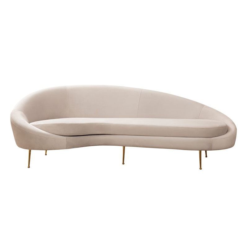 Диван, PWF-0574, Бежов, Текстил, 255х120х85см.