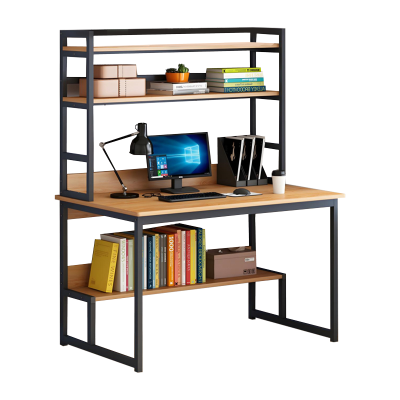 Компютърна маса, Damp, Натурален, Мдф, 100х60х154см.