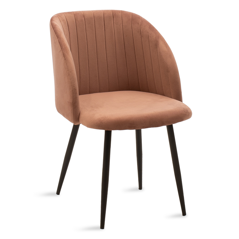 Кресло, Oasis, Розов, Кадифе, 54х52х84см.