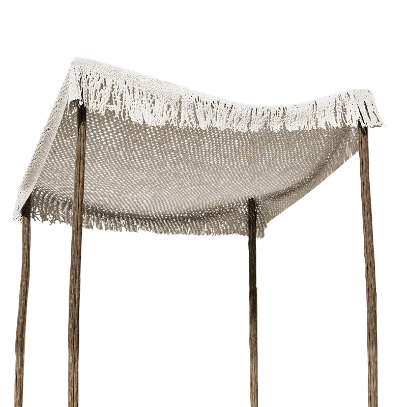 Сенник, Day bed Roof, Бежов, Текстил, 200х200см.