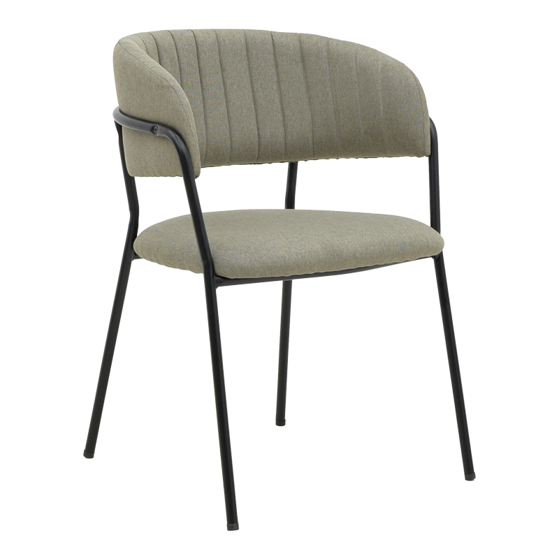 Стол, Morel, Сив, Текстил, 55х55х76см.