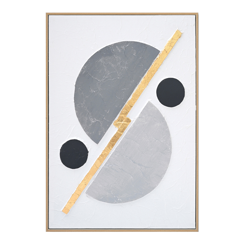 Картина, Geometric Inart, Многоцветен, Канава, 52х4.5х72см.