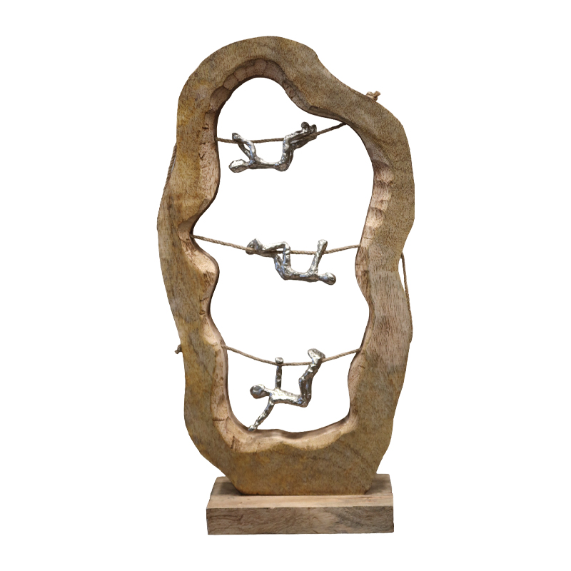 Декорация, Lardo, Натурален, Дърво, 29х10х57см.