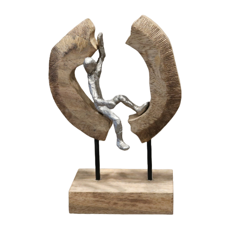 Декорация, Vualo Inart, Натурален, Дърво, 18х10х26см.