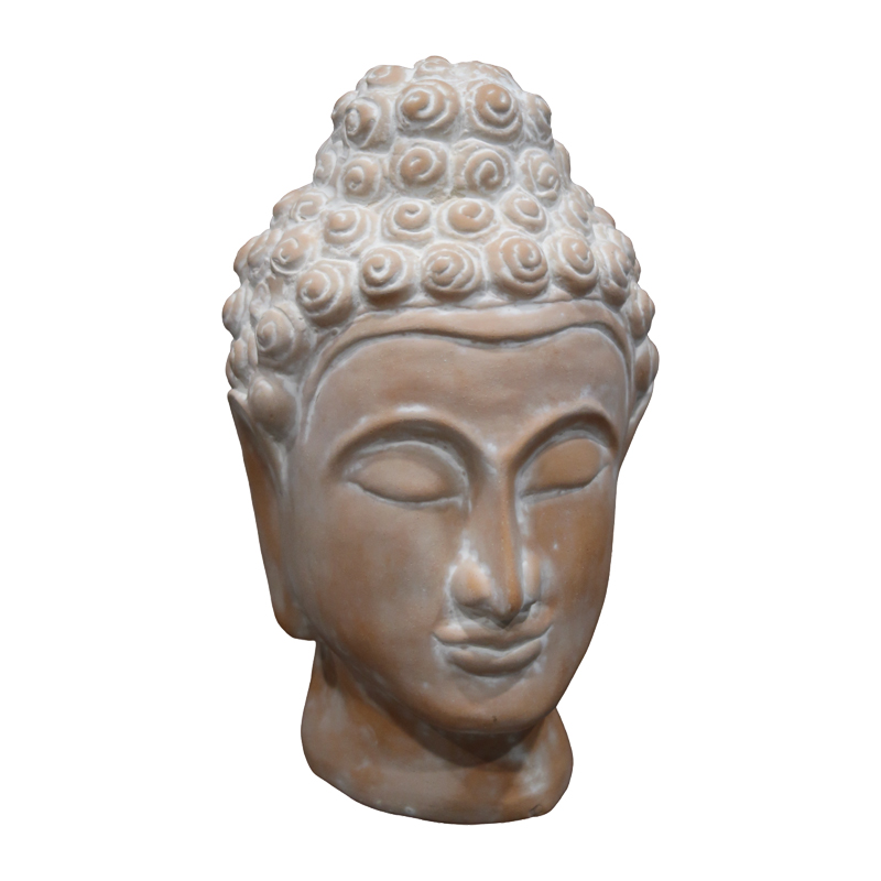 Декорация, Buddha Rolia, Сив, Керамика, 16х16х28см.