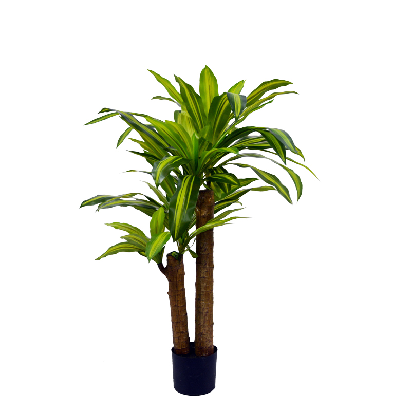 Декоративно растение, Dracaena, Зелен, Пластмаса, H110см.