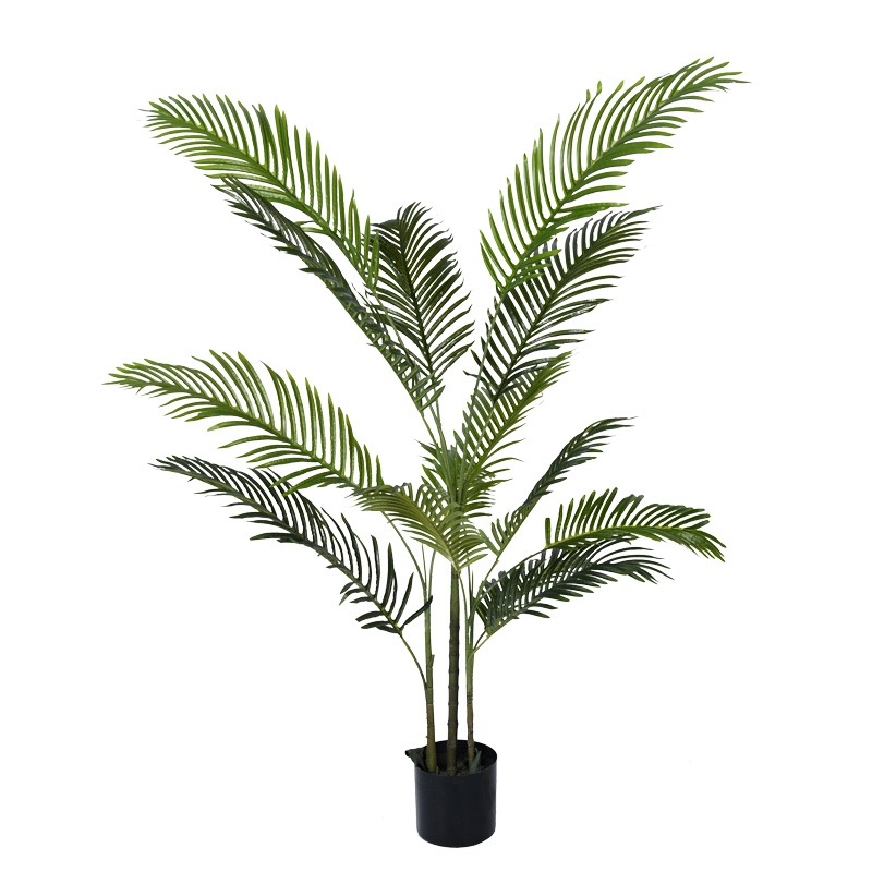 Декоративно растение, Areca II, Зелен, Пластмаса, 150см.