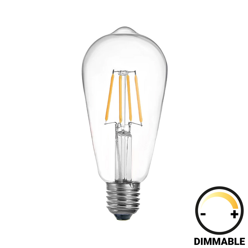 Крушка, LED lamp ST64 Bulb., Прозрачен, Стъкло