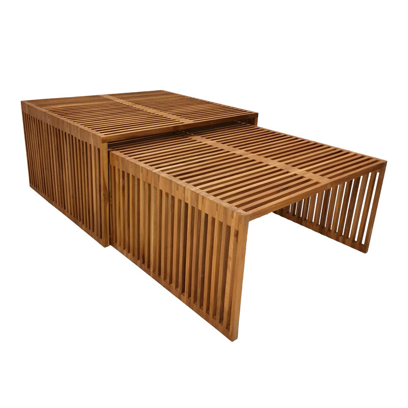 Маса, Tinnie I, Натурален, Дърво, 86х80х46см.