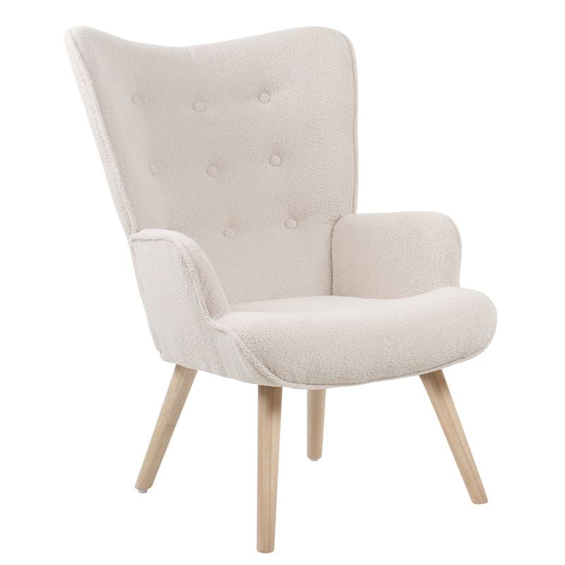 Фотьойл, ALMA, Бял, Текстил, 69х76х97см.