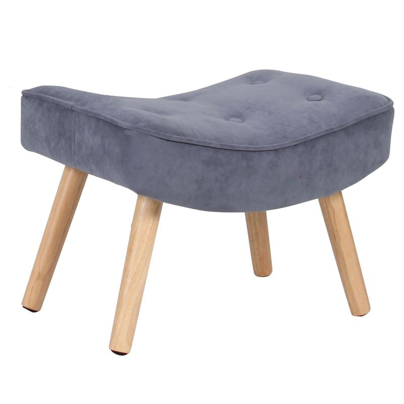 Табуретка, ALMA, Син, Текстил, 52х38х35см.