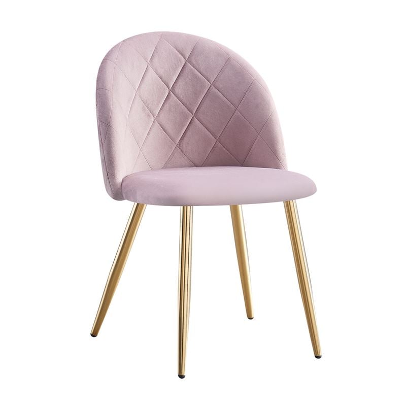 Стол, BELLA, Розов, Велур, 50х56х80см.