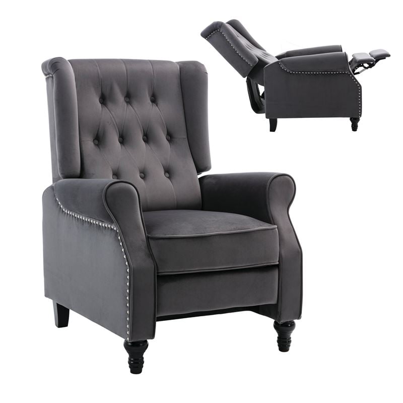 Фотьойл, CHESTER, Сив, Текстил, 78х85х104см.