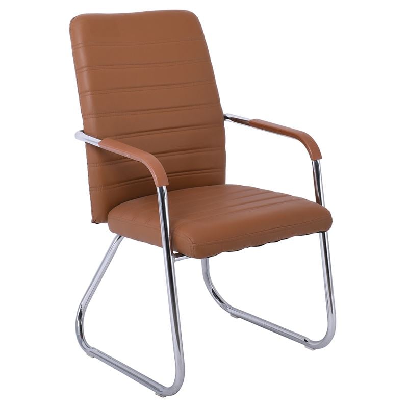 Стол, Visitor Armchair, Кафяв, Изкуствена кожа, 54х60х96см.