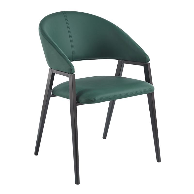 Кресло, DELI, Зелен, Изкуствена кожа, 52х62х83см.