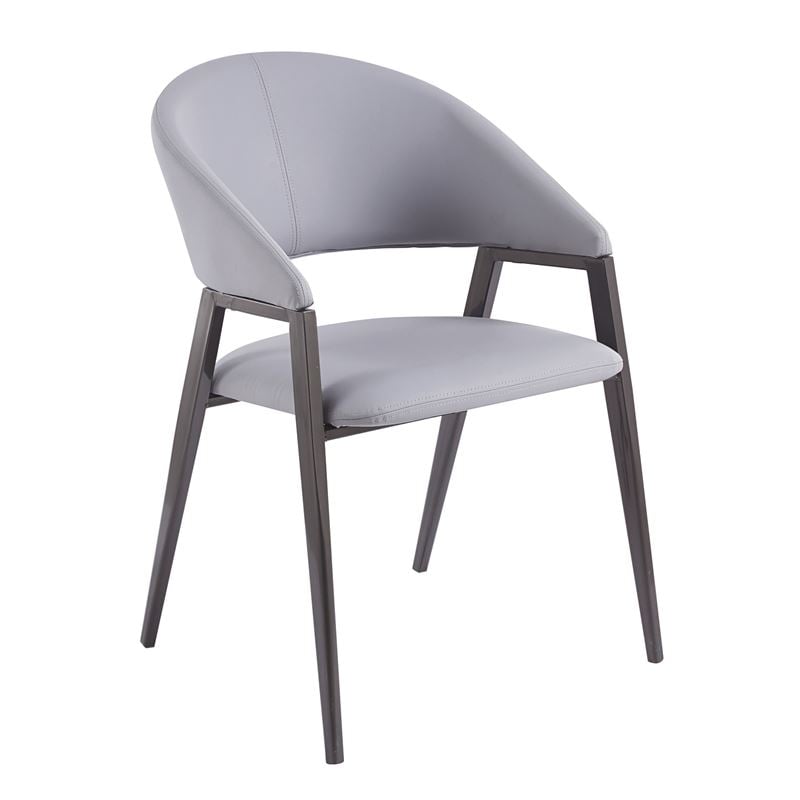 Фотьойл, DELI, Сив, Изкуствена кожа, 52х62х83см.