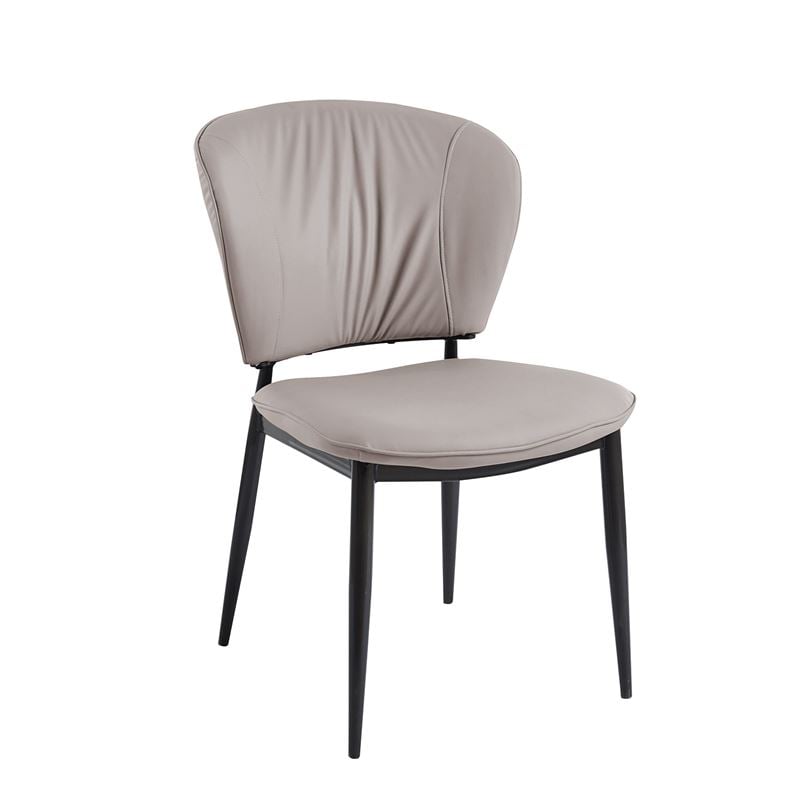 Стол, DIMA, Сив, Изкуствена кожа, 53х70х82см.