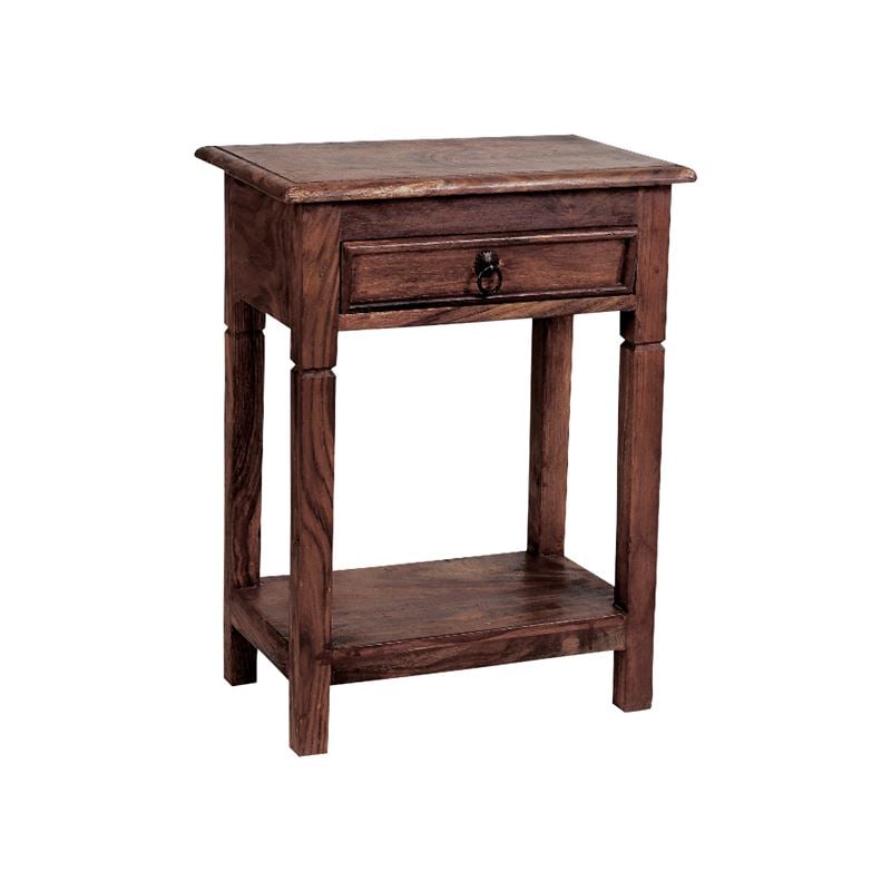 Нощно шкафче, DORP, Орех, Дърво, 40х30х60см.