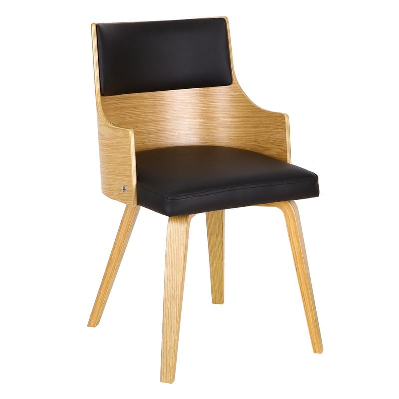 Фотьойл, EMERSON, Черен, Изкуствена кожа, 48х53х79см.