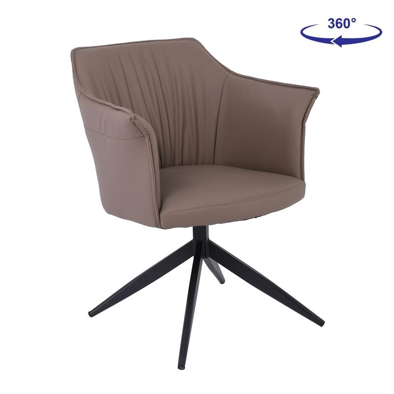 Кресло, EVELYN, Капучино, Изкуствена кожа, 64х63х80см.