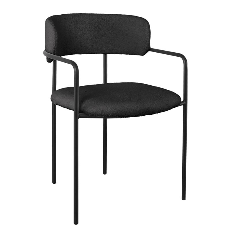 Кресло, GILLAN, Черен, Текстил, 54х54х81см.