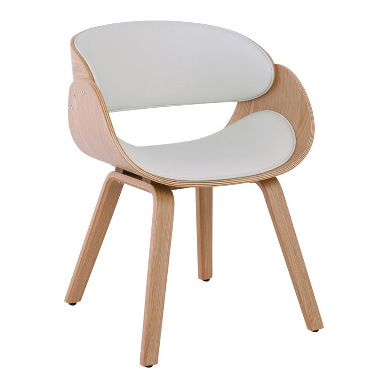 Кресло, JOY, Бял, Изкуствена кожа, 58х53х75см.