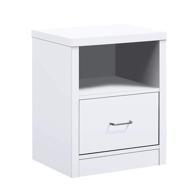 Нощно шкафче, Ε-00025704, Бял, Мдф, 47х39х60см.
