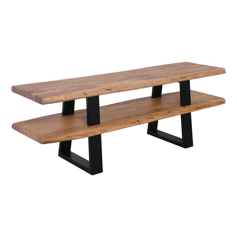 ТВ шкаф, LIZARD, Натурален, Дърво/Метал, 140х40х50см.