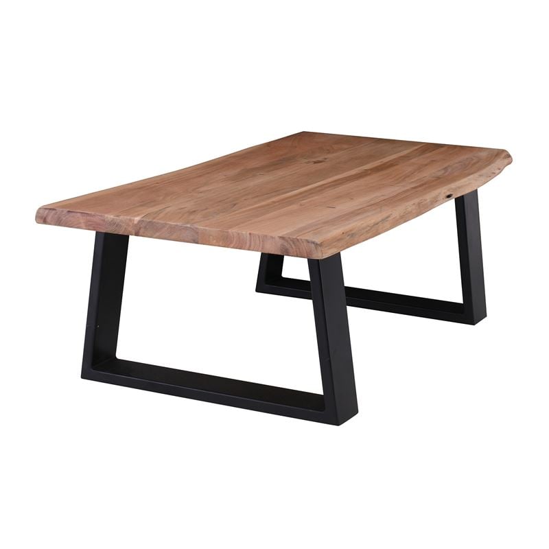 Маса, LIZARD-W, Черен-Натурален, Метал, Дърво, 115х60х40см.