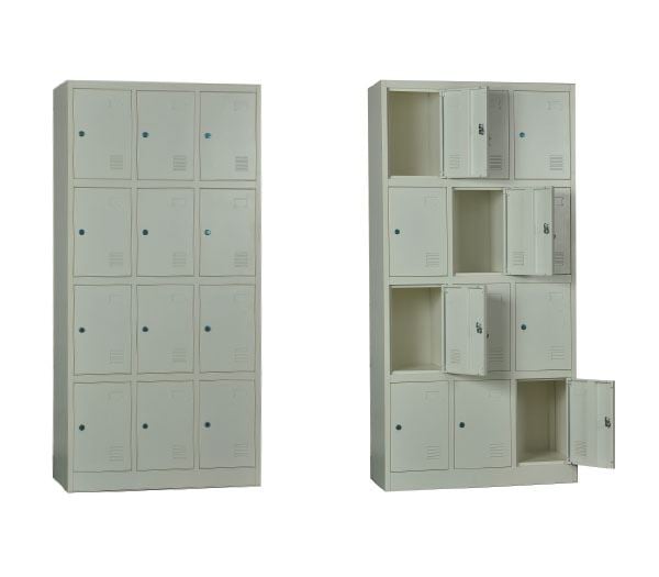 Шкаф, Ε-00016610, Бял, Метал, 90х40х185см.