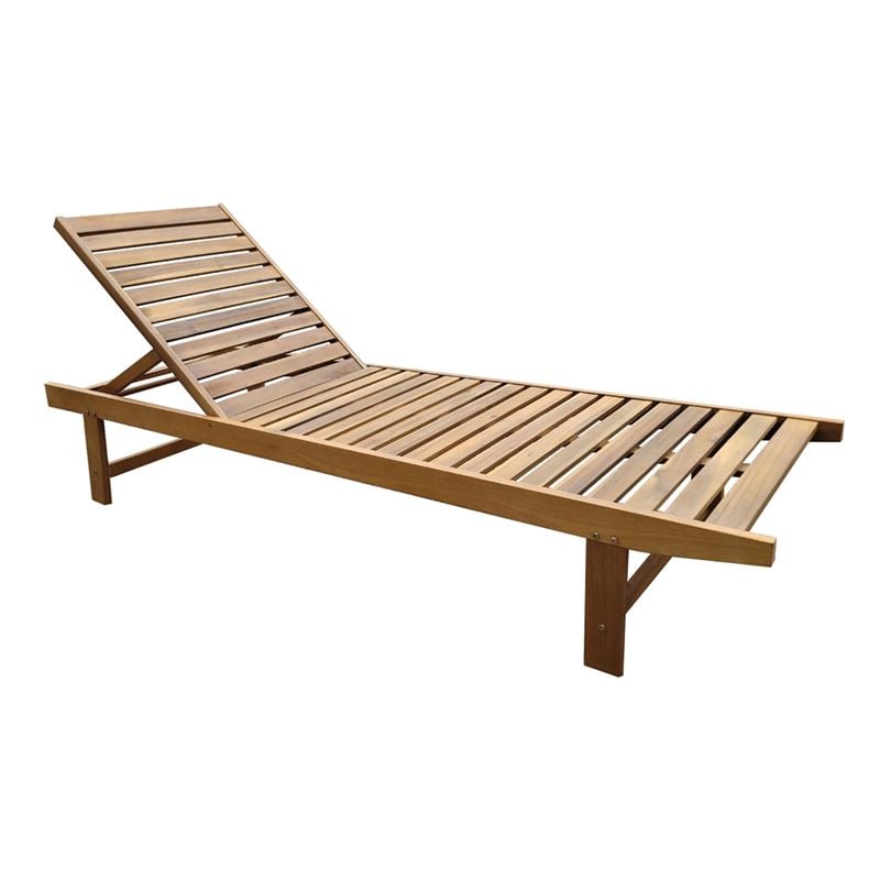 Шезлонг, LUGANO, Натурален, Дърво, 65х196х33см.