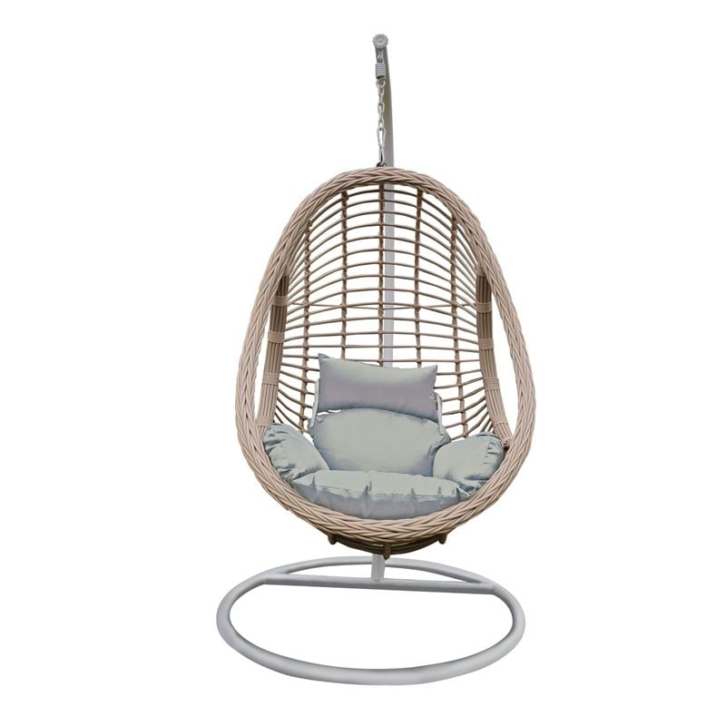 Висящо гнездо, MACAN-II, Бял, Ратан/Метал, 105х196см.