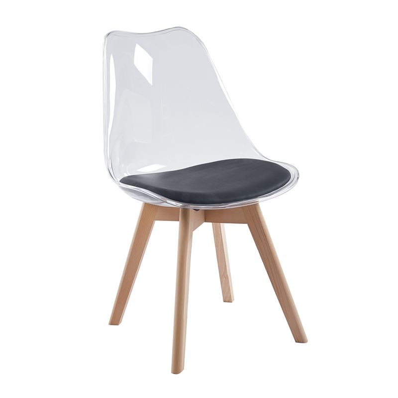 Стол, MARTIN, Прозрачен, Полипропилен, 49х57х82см.