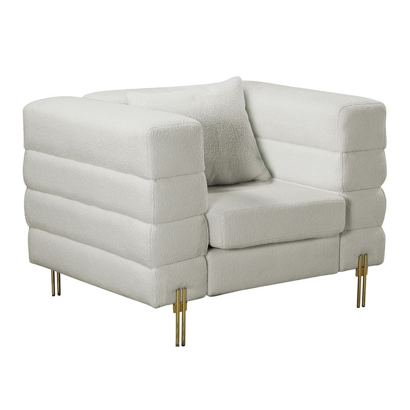 Фотьойл, MORRIS, Бял, Текстил, 103х84х76см.