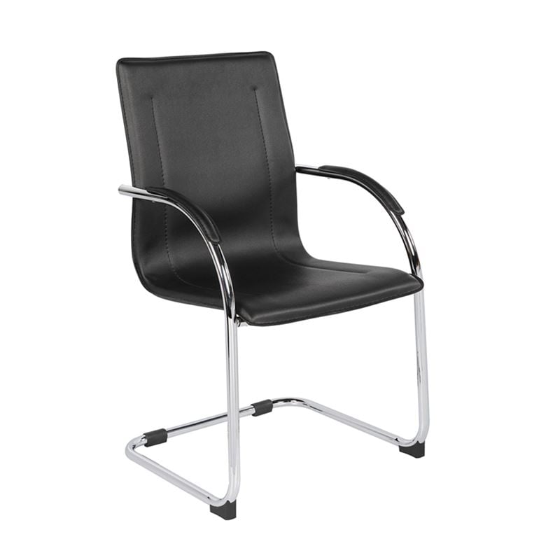 Стол, OMIKRON, Черен, Изкуствена кожа, 58х63х94см.