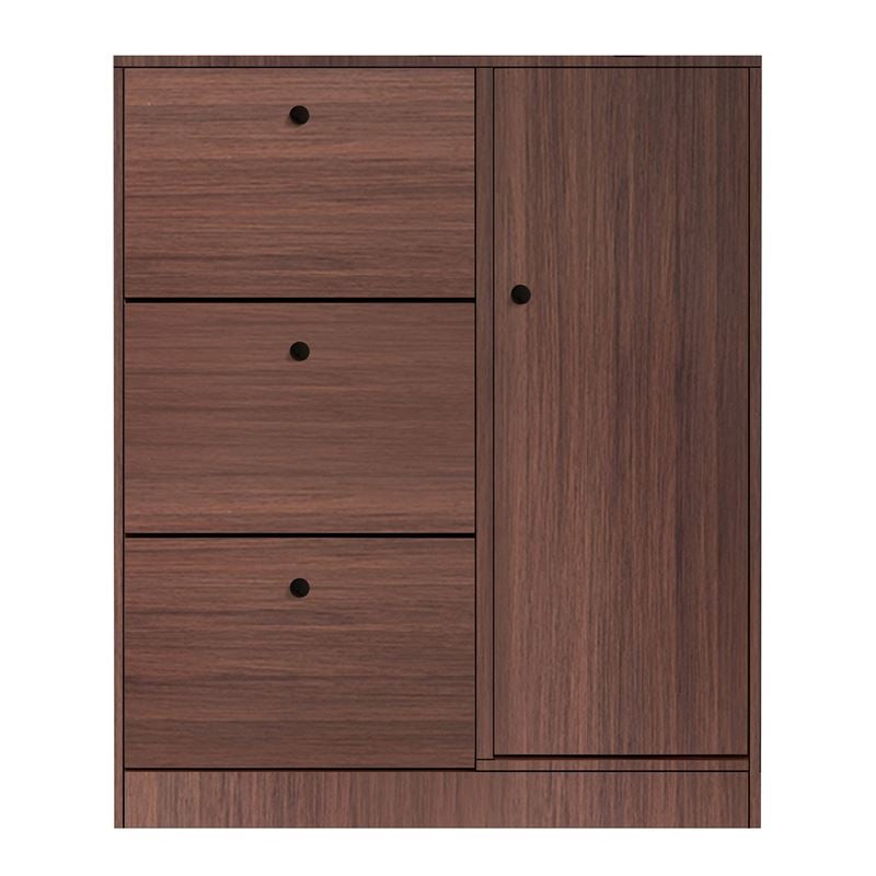 Шкаф за обувки, Ε-00025602, Орех, Мдф, 100х24х112см.