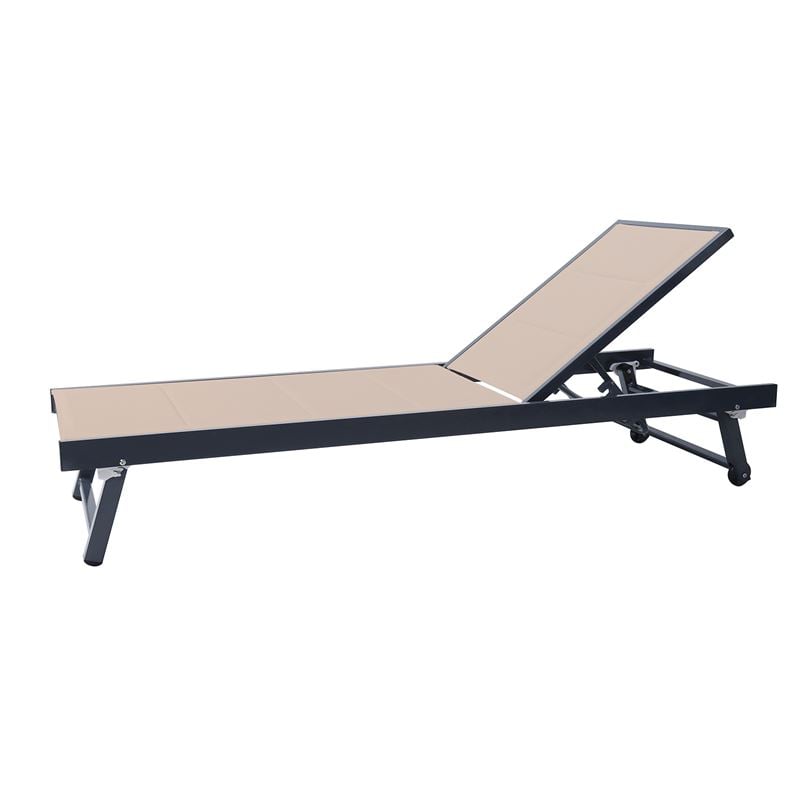 Шезлонг, Lounger, Капучино, Текстил, 64х187х30см.