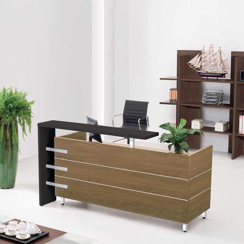 Рецепция, PROLINE, Черен, Пдч, 180х75х110см.