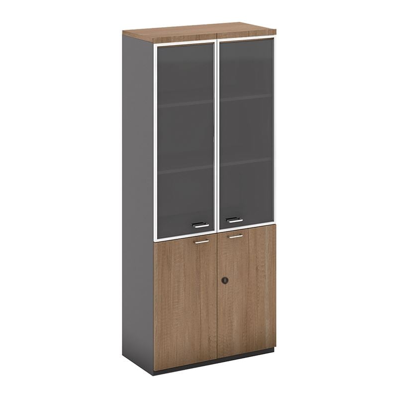 Библиотека, PROLINE, Черен, Пдч, 80х40х200см.