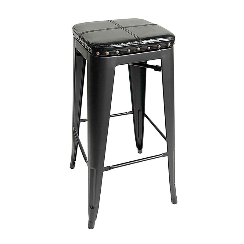 Бар стол, RELIх, Черен, Метал, 42х42х76см.