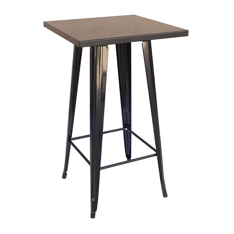 Бар маса, RELIX, Черен, Метал, 60х60х103см.