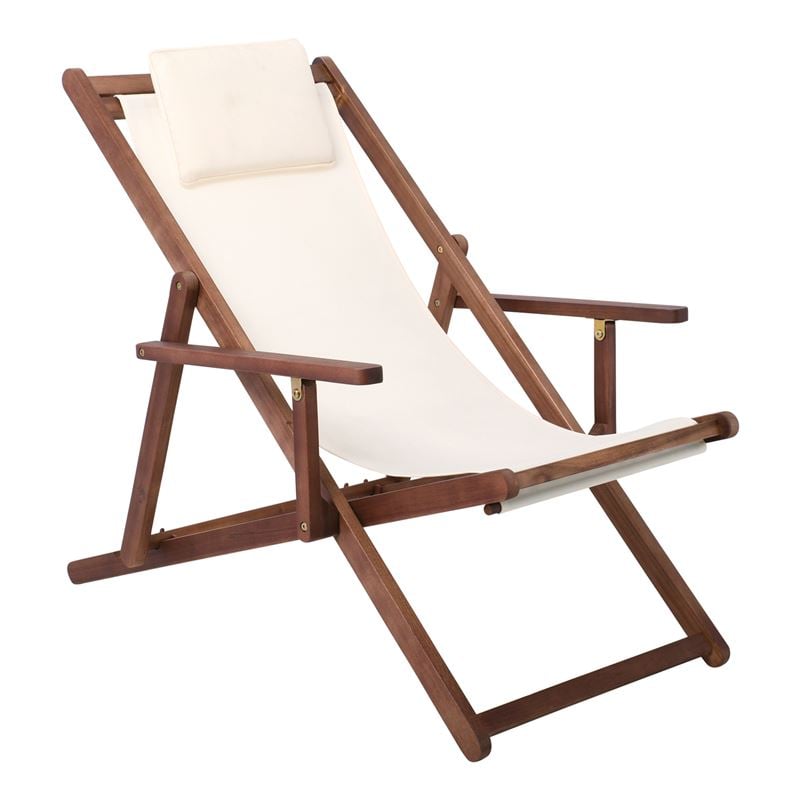 Шезлонг, 3-POS Acacia, Орех, Дърво, 66х104х75см.