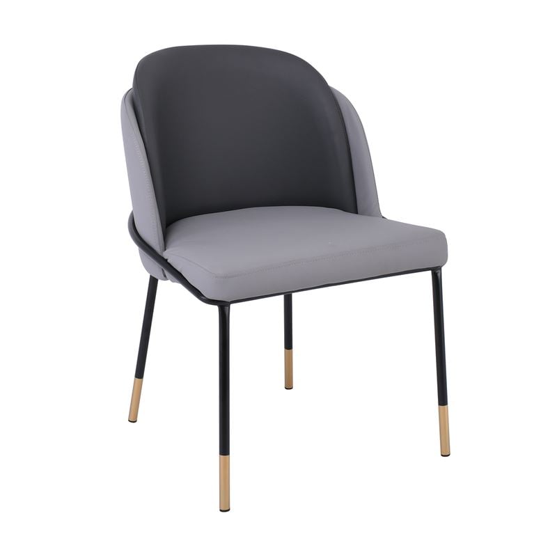 Стол, Ε-00025215, Сив, Изкуствена кожа, 56х54х78см.