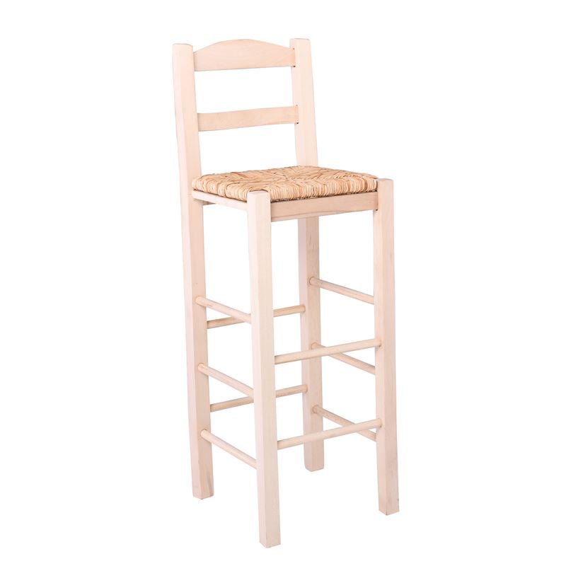 Бар стол, SIFNOS, Натурален, Дърво, 36х37х107см.