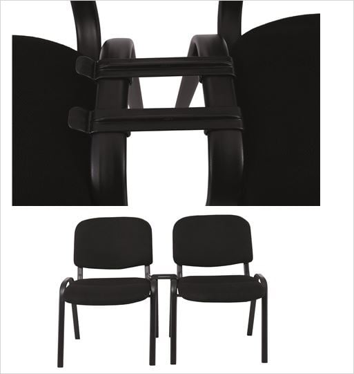Конектор за столове, Stacking Chairs, Черен, Пластмаса, 92х…см.