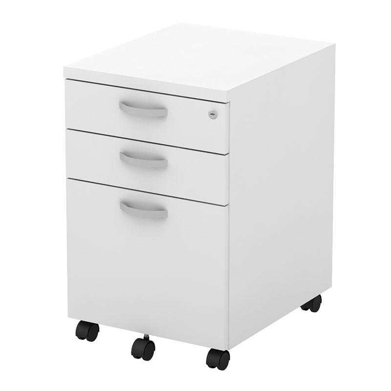 Шкаф, 3-Drawers, Бял, Пдч, 40х48х62см.