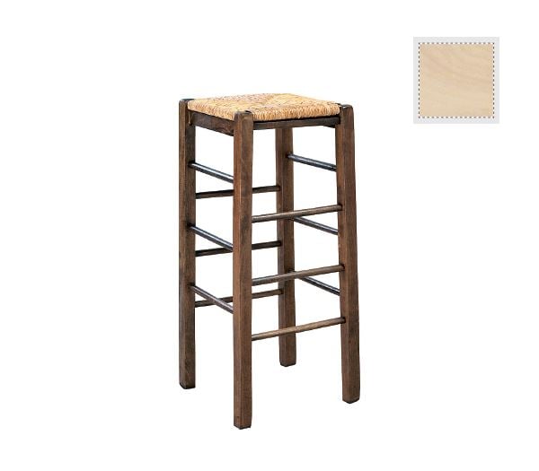 Бар стол, TAVERNA, Натурален, Дърво, 35х35х80см.